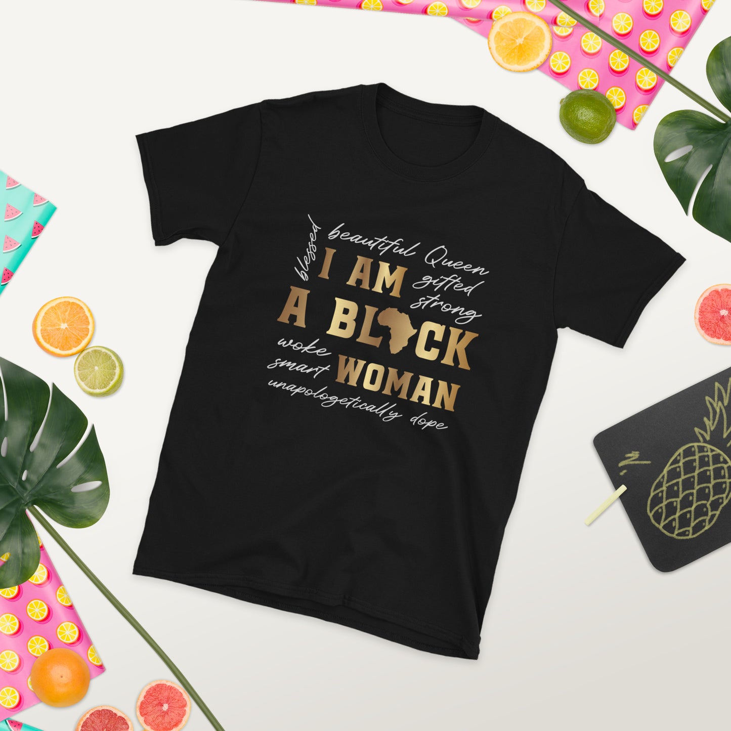 I Am Black Women Gildan Short-Sleeve Unisex T-Shirt