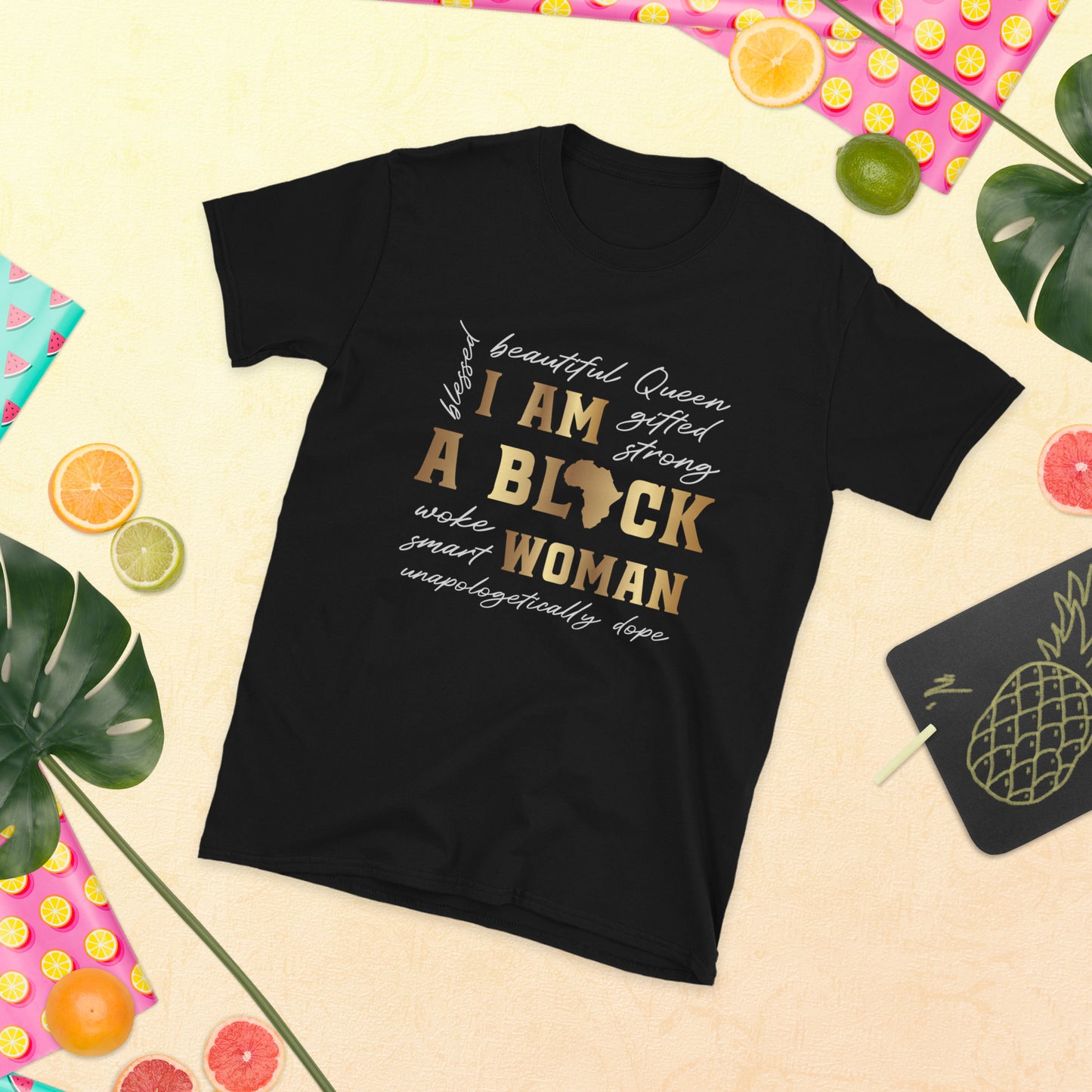 I Am Black Women Gildan Short-Sleeve Unisex T-Shirt