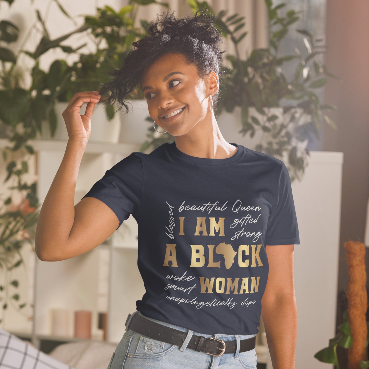 I Am Black Women Gildan Short-Sleeve Unisex T-Shirt