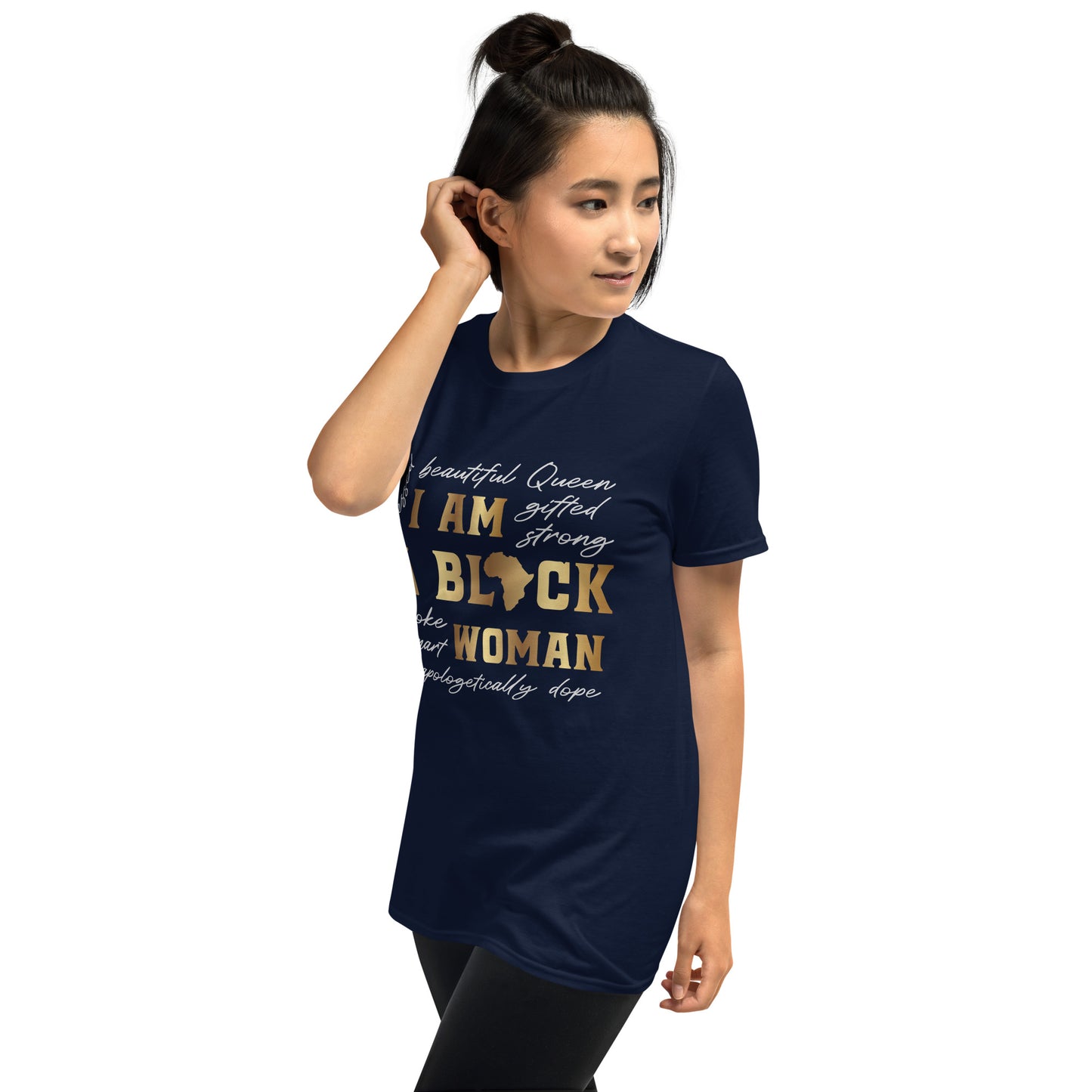 I Am Black Women Gildan Short-Sleeve Unisex T-Shirt